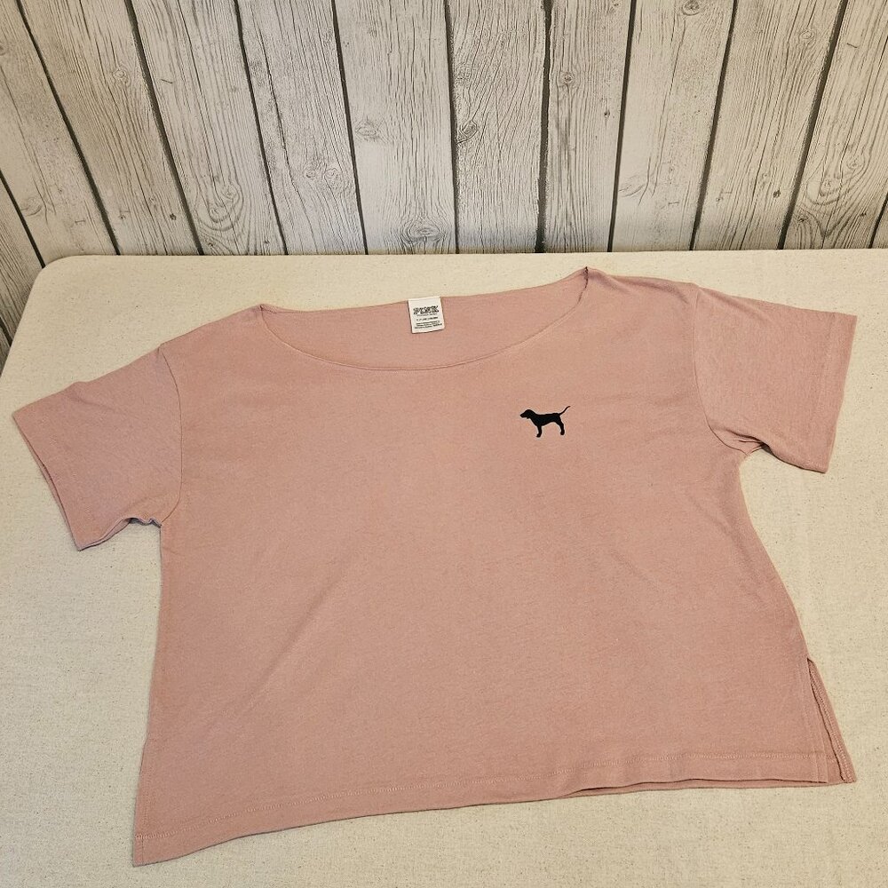 NWOT Victoria's Secret Pink Cropped T-Shirt Size Small